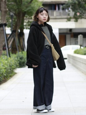 「Cienta（シエンタ）のアイテム」を使った、張喬さん（レディース・148cm）の冬コーディネート