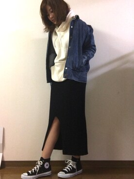 「VENCE（ヴァンス）のアイテム（ジャケット/アウター）」を使った、kaoriᙏ̤̫͚♡さん（レディース・158cm）の春コーディネート