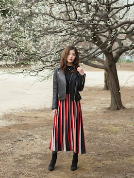「M.deux（エムドゥ）のアイテム（スカート）」を使った、kaoriᙏ̤̫͚♡さん（レディース・158cm）の春コーディネート