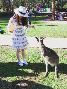 「Australia」｜「アイテム（ワンピース/ドレス）」を使った、Olive Hsqさん（レディース・163cm）の冬コーディネート