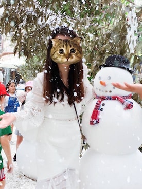 「Forever New（フォーエバーニュー）のアイテム」を使った、Olive Hsqさん（レディース・163cm）の冬コーディネート