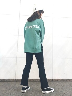 「CONVERSE TOKYO（コンバーストウキョウ）のアイテム（帽子）」を使った、tomokaさん（レディース・165cm）の秋コーディネート
