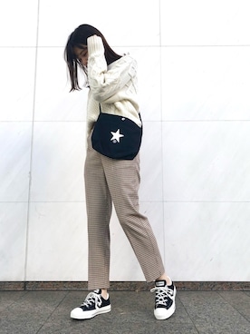 「CONVERSE TOKYO（コンバーストウキョウ）のアイテム」を使った、tomokaさん（レディース・165cm）の秋コーディネート