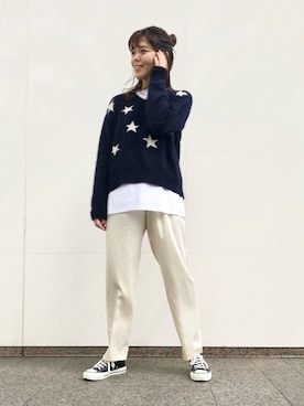 「CONVERSE TOKYO（コンバーストウキョウ）のアイテム」を使った、tomokaさん（レディース・165cm）の秋コーディネート