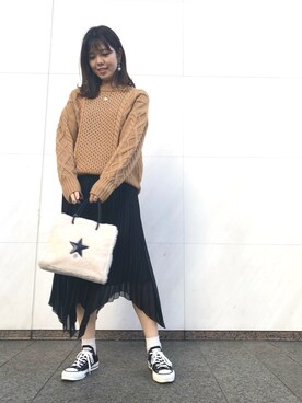 「CONVERSE TOKYO（コンバーストウキョウ）のアイテム」を使った、tomokaさん（レディース・165cm）の秋コーディネート
