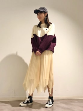 「CONVERSE TOKYO（コンバーストウキョウ）のアイテム（帽子）」を使った、tomokaさん（レディース・165cm）の冬コーディネート
