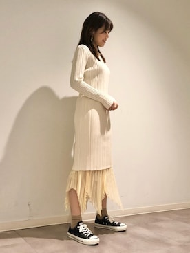 「CONVERSE TOKYO（コンバーストウキョウ）のアイテム」を使った、tomokaさん（レディース・165cm）の冬コーディネート