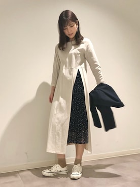 「CONVERSE TOKYO（コンバーストウキョウ）のアイテム（ジャケット/アウター）」を使った、tomokaさん（レディース・165cm）の冬コーディネート