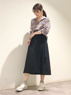 「CONVERSE TOKYO（コンバーストウキョウ）のアイテム」を使った、tomokaさん（レディース・165cm）の春コーディネート