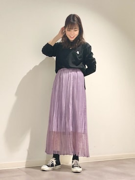 「CONVERSE TOKYO（コンバーストウキョウ）のアイテム」を使った、tomokaさん（レディース・165cm）の春コーディネート