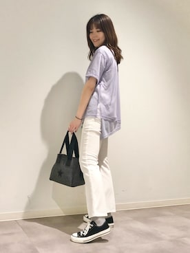 「CONVERSE TOKYO（コンバーストウキョウ）のアイテム」を使った、tomokaさん（レディース・165cm）の春コーディネート