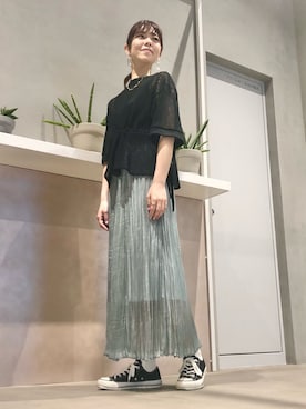 「CONVERSE TOKYO（コンバーストウキョウ）のアイテム」を使った、tomokaさん（レディース・165cm）の春コーディネート