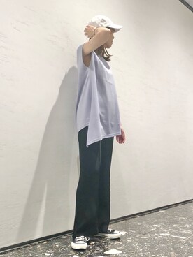 「CONVERSE TOKYO（コンバーストウキョウ）のアイテム（帽子）」を使った、tomokaさん（レディース・165cm）の夏コーディネート