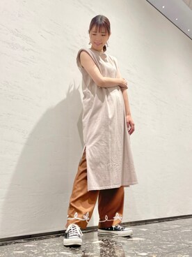 「CONVERSE TOKYO（コンバーストウキョウ）のアイテム（ワンピース/ドレス）」を使った、tomokaさん（レディース・165cm）の夏コーディネート
