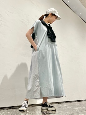 「CONVERSE TOKYO（コンバーストウキョウ）のアイテム（ワンピース/ドレス）」を使った、tomokaさん（レディース・165cm）の夏コーディネート