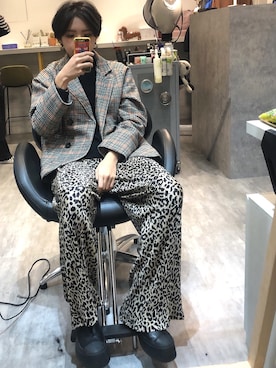 「西裝外套」｜「アイテム（ブーティ）」を使った、酥スさん（レディース・168cm）の春コーディネート