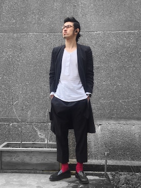 「GIVENCHY（ジバンシイ）のアイテム（トレンチコート）」を使った、coutaさん（メンズ・170cm）の春コーディネート