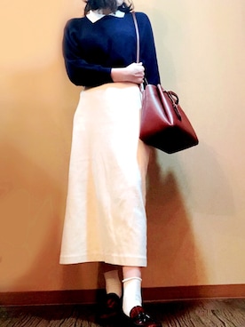 「coca（coca）（コカ）のアイテム（ハンチング/ベレー帽）」を使った、m.a.yさん（レディース・154cm）の冬コーディネート