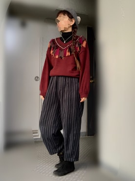 「GEORGE'S（ジョージズ）のアイテム（帽子）」を使った、のしこさん（レディース・156cm）の冬コーディネート