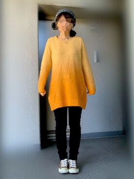 「present（プレゼント）のアイテム（ワンピース/ドレス）」を使った、のしこさん（レディース・156cm）の冬コーディネート