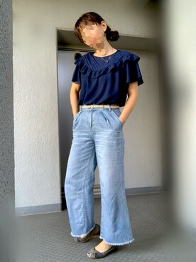 「アイテム（パンプス、グレー系）」を使った、のしこさん（レディース・156cm）の春コーディネート