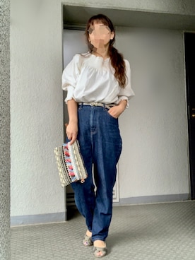 「COCUE（コキュ）のアイテム」を使った、のしこさん（レディース・156cm）の夏コーディネート