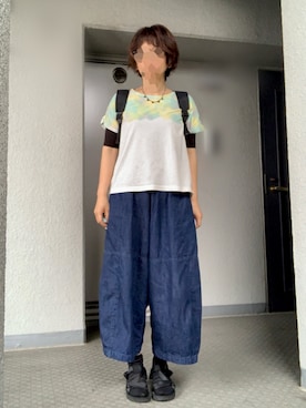 「a.g.plus（エージープラス）のアイテム（トップス）」を使った、のしこさん（レディース・156cm）の夏コーディネート