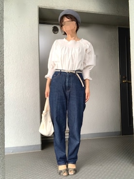 「UNITED ARROWS（ユナイテッドアローズ）のアイテム（ハンチング/ベレー帽）」を使った、のしこさん（レディース・156cm）の夏コーディネート