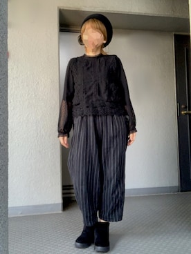 「SM2（エスエムツー）のアイテム（ハンチング/ベレー帽）」を使った、のしこさん（レディース・156cm）の冬コーディネート