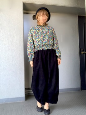「SM2（エスエムツー）のアイテム（ハンチング/ベレー帽）」を使った、のしこさん（レディース・156cm）の春コーディネート