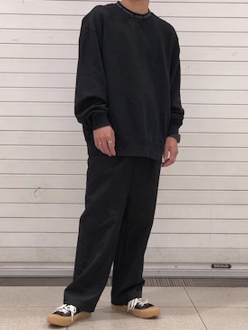 「黒パンツ」｜リュウヤさん（メンズ・168cm）の秋コーディネート