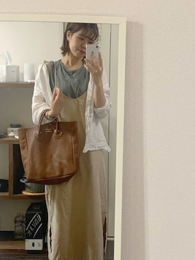 「ISOOK（アイスー）のアイテム（ワンピース/ドレス）」を使った、suzuさん（レディース・166cm）の春コーディネート