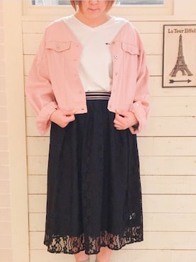 かおりさん（レディース・162cm）の春コーディネート