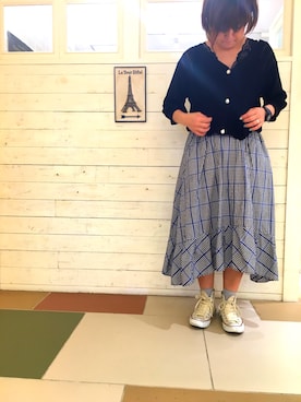 「大人ガーリー」｜「アイテム（キャミソール）」を使った、かおりさん（レディース・162cm）の夏コーディネート