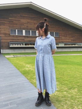 花柄開襟ワンピースを使った人気ファッションコーディネート Wear