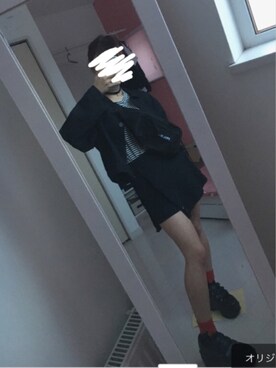 「GOGOSING（ゴゴシング）のアイテム（Tシャツ/カットソー）」を使った、タナカさん（レディース・152cm）の冬コーディネート