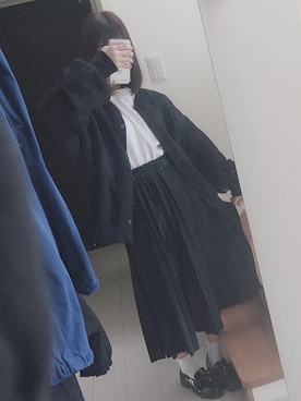 「GOGOSING（ゴゴシング）のアイテム（その他アウター）」を使った、タナカさん（レディース・152cm）の冬コーディネート