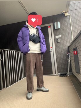 「ユナイテッドアローズ」｜「アイテム（ダウンジャケット/コート）」を使った、しゃけさん（メンズ・173cm）の冬コーディネート