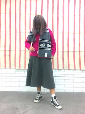 「koe（コエ）のアイテム」を使った、あゆみーなさんさん（レディース・165cm）の冬コーディネート