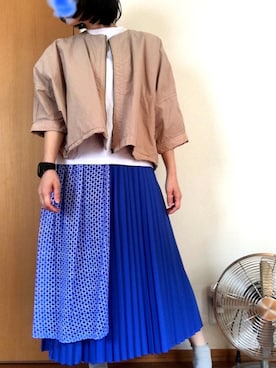 「chambre de charme（シャンブルドゥシャーム）のアイテム（ジャケット/アウター）」を使った、ん〜わさん（レディース・153cm）の春コーディネート