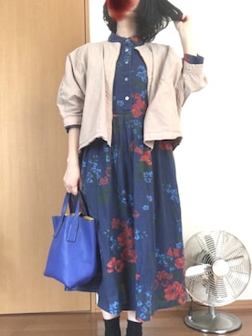 「chambre de charme（シャンブルドゥシャーム）のアイテム（ジャケット/アウター）」を使った、ん〜わさん（レディース・153cm）の春コーディネート
