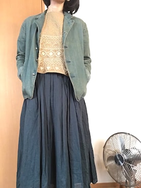 「45R（フォーティファイブアール）のアイテム（ジャケット/アウター）」を使った、ん〜わさん（レディース・153cm）の春コーディネート