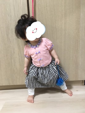 「fafa（フェフェ）のアイテム（トップス）」を使った、パピカナさん（キッズ・80cm）の秋コーディネート