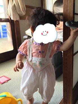 「Yves Saint Laurent（イヴサンローラン）のアイテム（パンツ）」を使った、パピカナさん（キッズ・80cm）の秋コーディネート