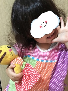 「SOU･SOU（ソウ・ソウ）のアイテム」を使った、パピカナさん（キッズ・80cm）の夏コーディネート
