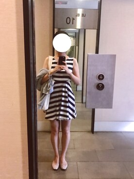 「business casual」｜「アイテム（ノーカラージャケット）」を使った、Lizi Yuさん（レディース・162cm）の秋コーディネート