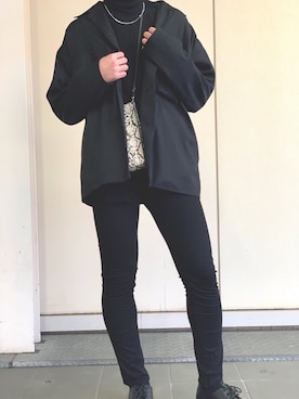 「蛇柄」｜kaimatuさん（メンズ・180cm）の冬コーディネート