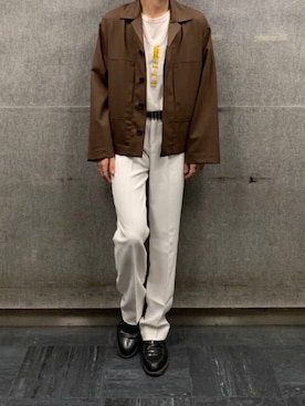 「markaware（マーカウェア）のアイテム」を使った、あきひろさん（メンズ・167cm）の春コーディネート