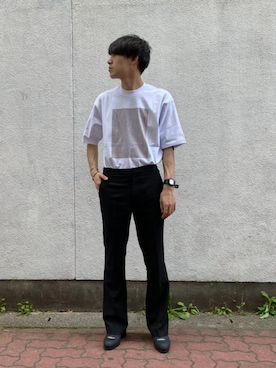 「SHAREEF（シャリーフ）のアイテム（シューズ）」を使った、あきひろさん（メンズ・167cm）の春コーディネート