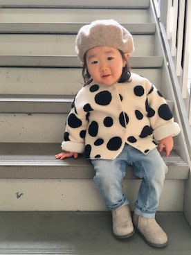 「赤ちゃん」｜「アイテム（その他アウター）」を使った、KIYOKOHさん（キッズ・80cm）の冬コーディネート
